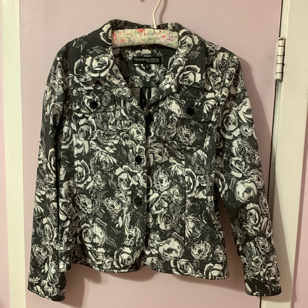 Floral blazer jeans like